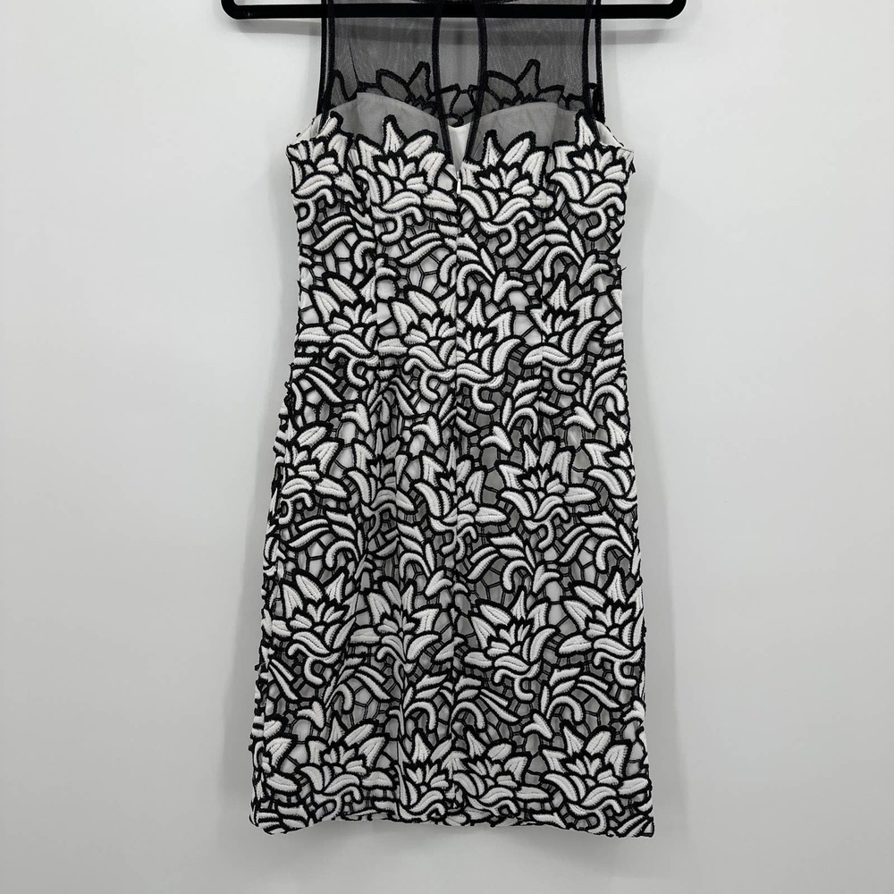 Aidan Mattox Sleeveless Lined Crochet Floral Applique Sheath Dress Womens Size 0 - Picture 6 of 8